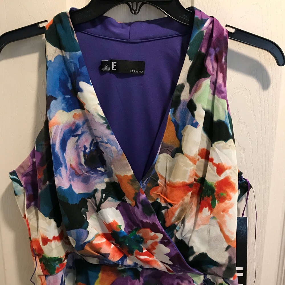 Leslie Fay Floral Dress Size 10
